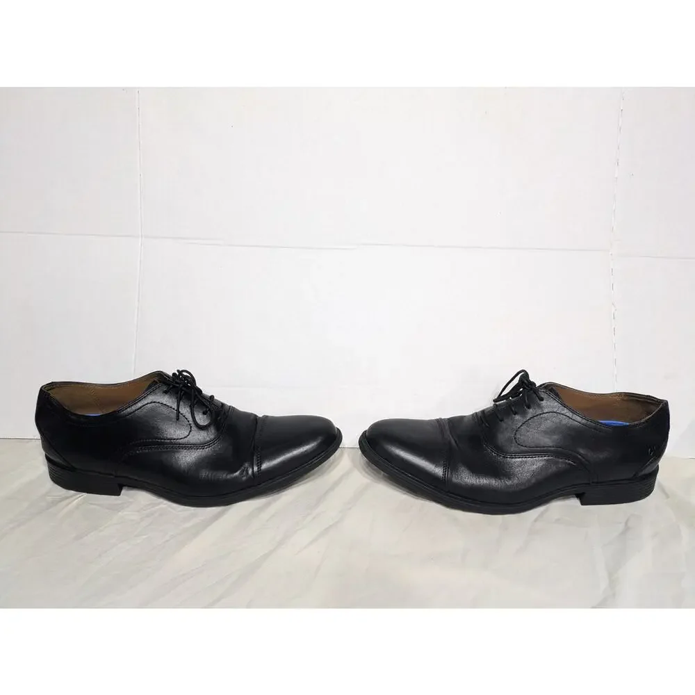 Clarks Dress Shoes Men's 10.5 Black Leather Tilden Oxford Walk Lace‎ Up 15770